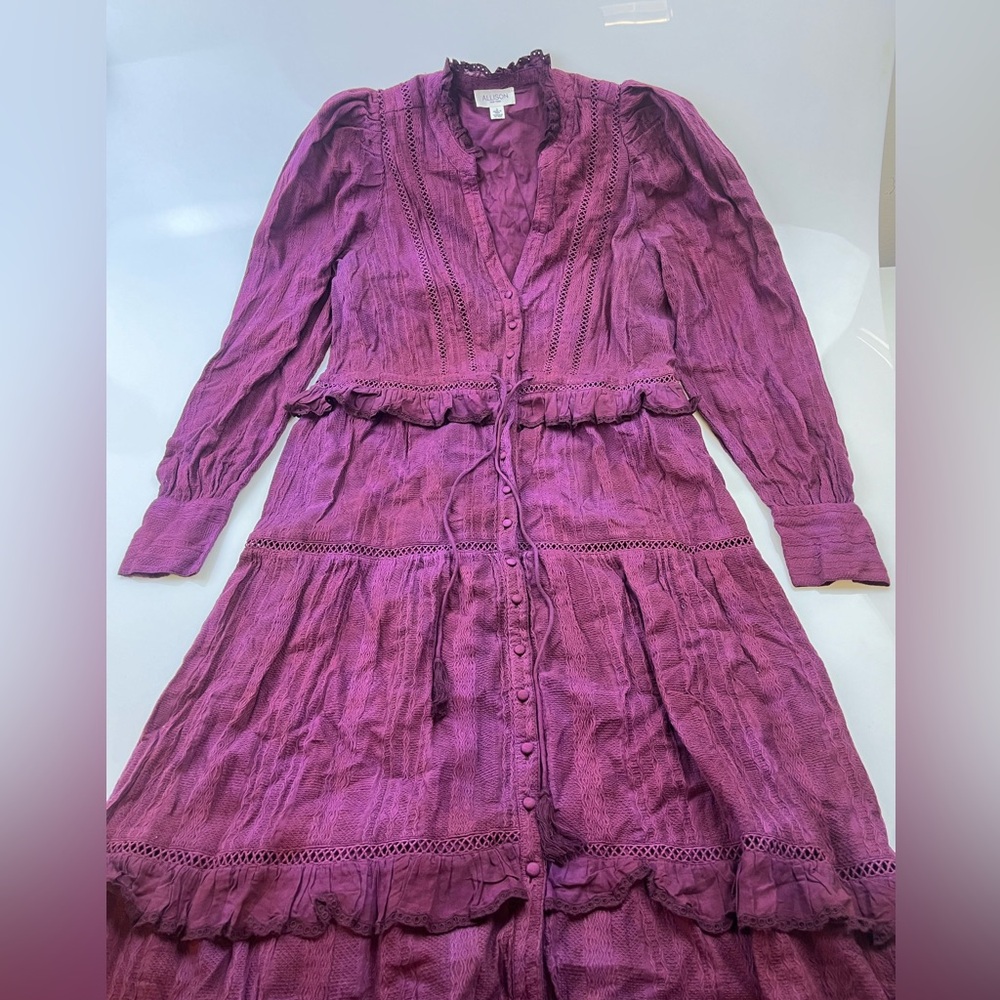 Allison New York Ruffled Dress N218-25 - Picture 4 of 10